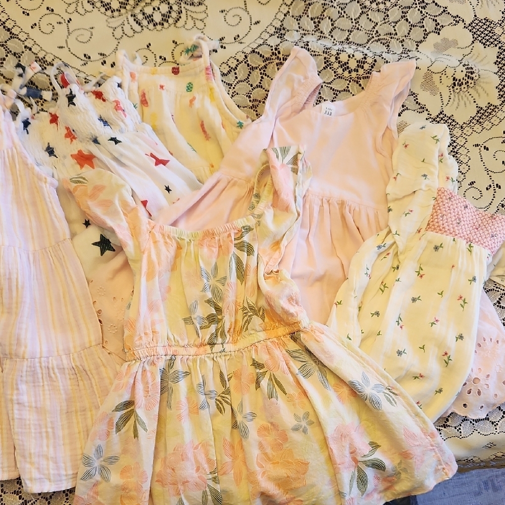 Assorted Girls' Dresses in Pastel Shades